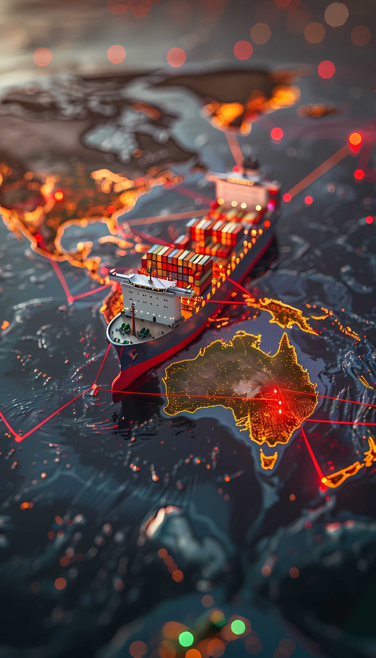 About logistics means transport together with technological futuristic holograms (3)